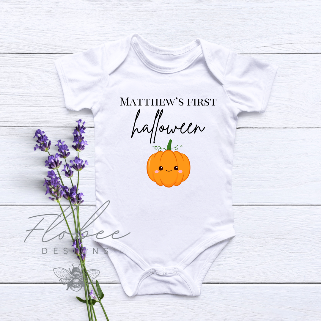 Personalised 'My First Halloween' Baby Vest