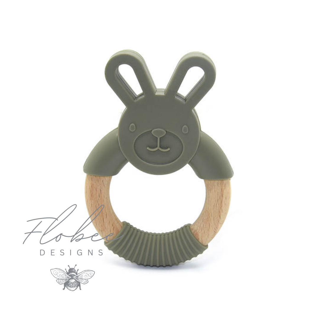 Personalised Silicone Bunny Teether