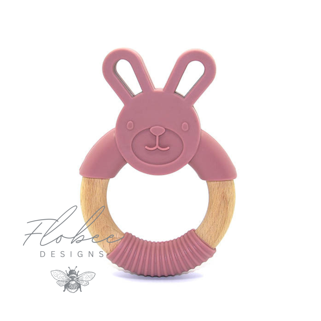 Personalised Silicone Bunny Teether