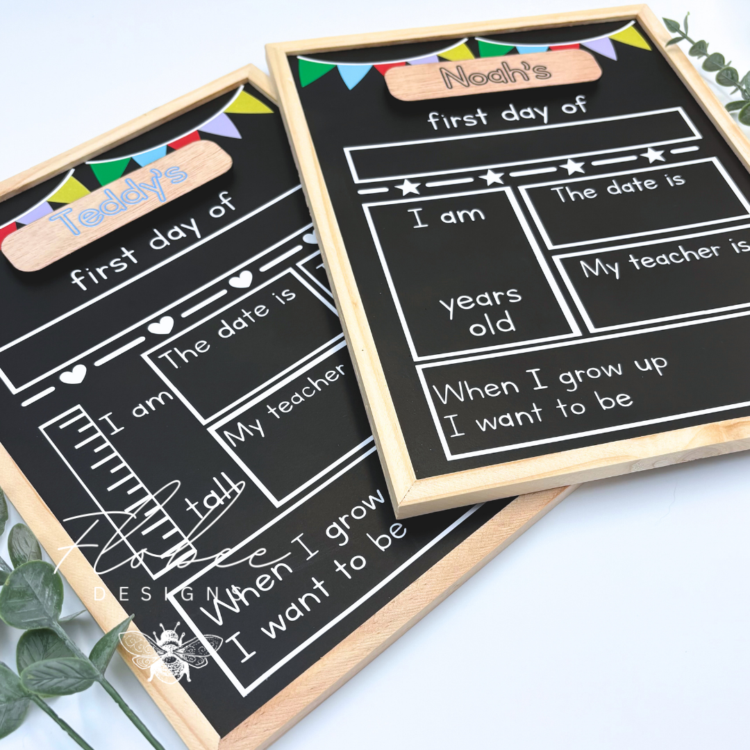 Personalised First Day of School Board