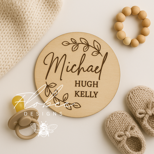 Baby Name Announcement Disc
