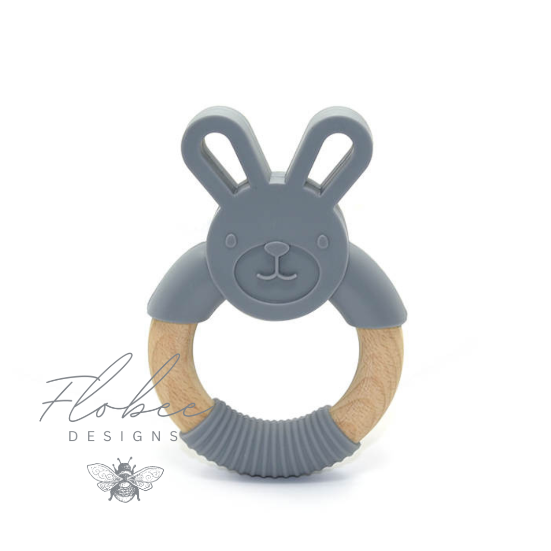 Personalised Silicone Bunny Teether