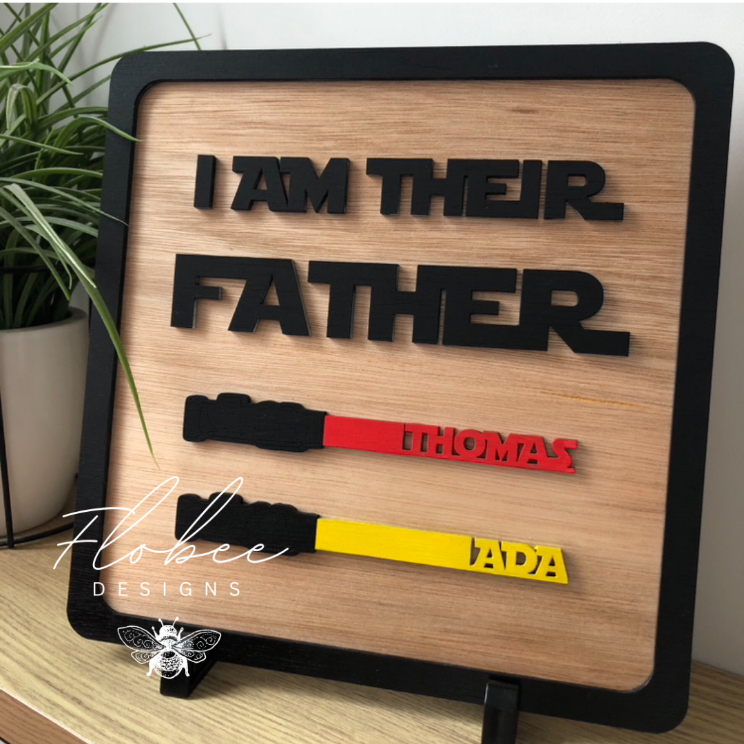 Star Wars Themed 'I Am Their Father' Personalised Plaque