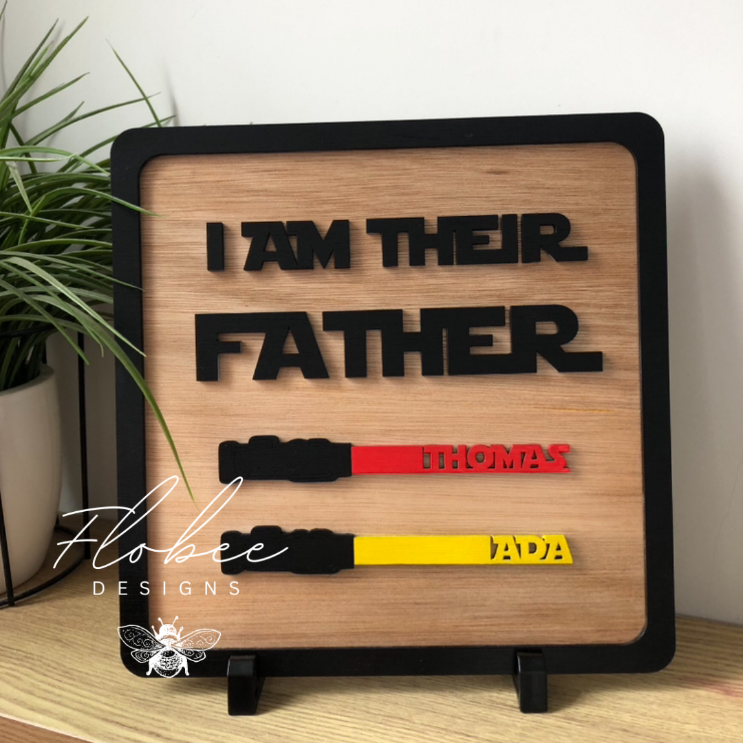 Star Wars Themed 'I Am Their Father' Personalised Plaque