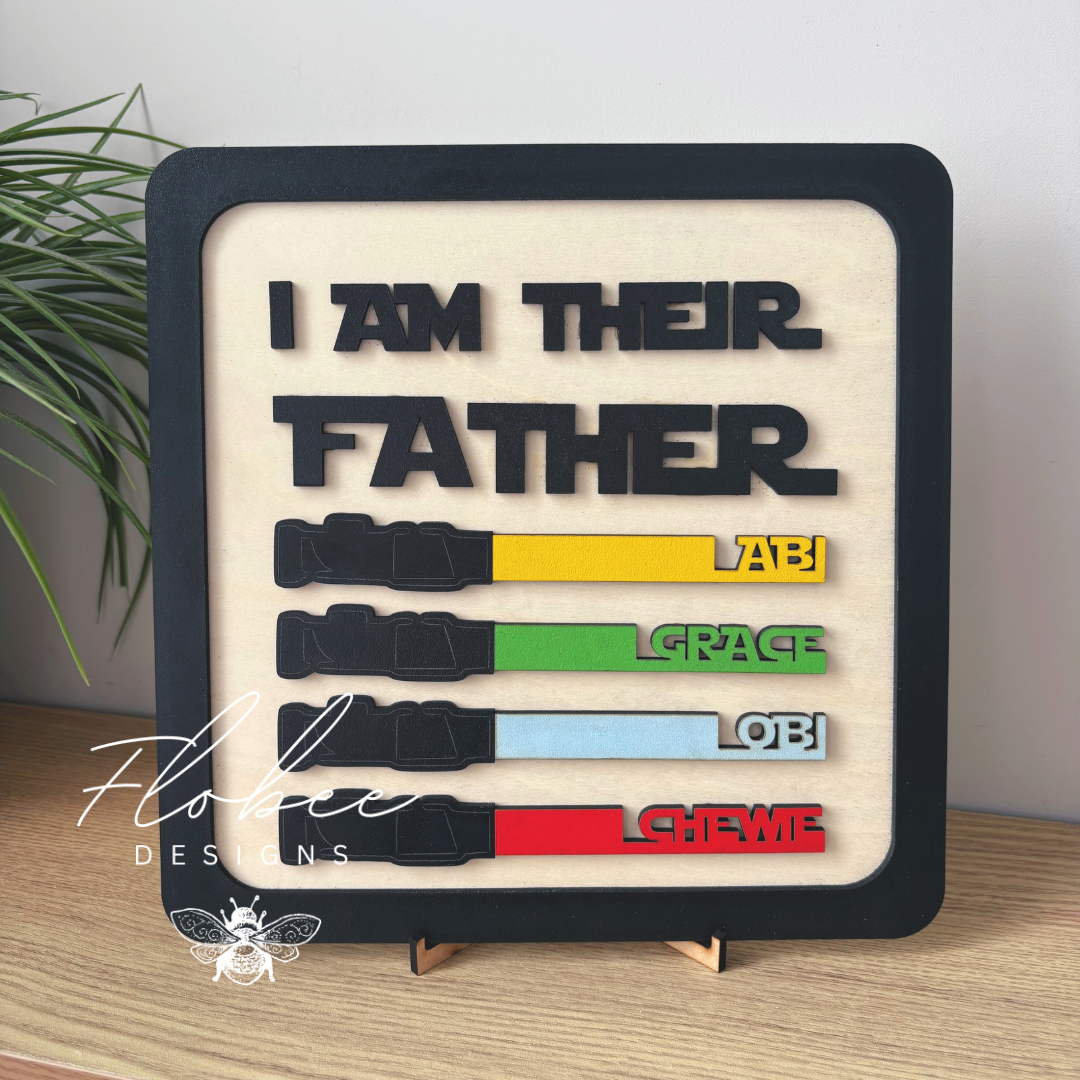 Star Wars Themed 'I Am Their Father' Personalised Plaque