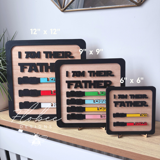Star Wars Themed 'I Am Their Father' Personalised Plaque