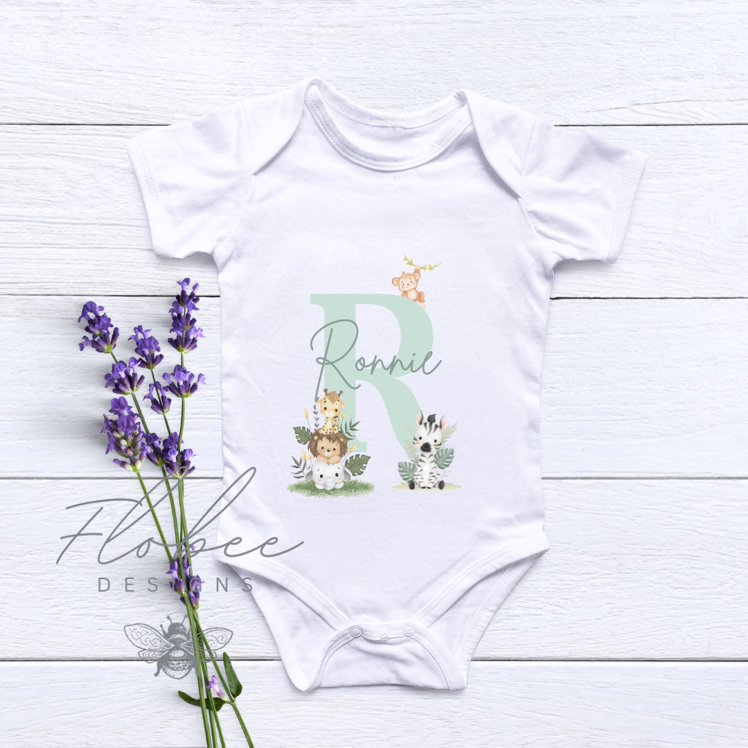 Personalised Baby Name & Initial Vest