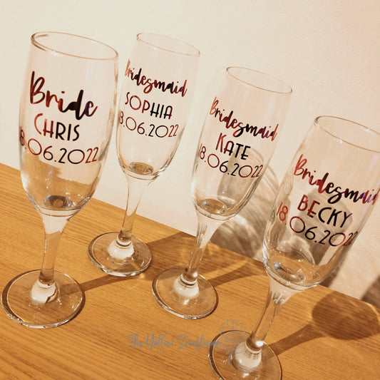 Personalised Champagne Glasses
