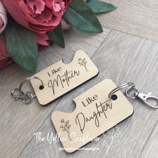 Like Mother, Like Daughter Personalised Keyrings