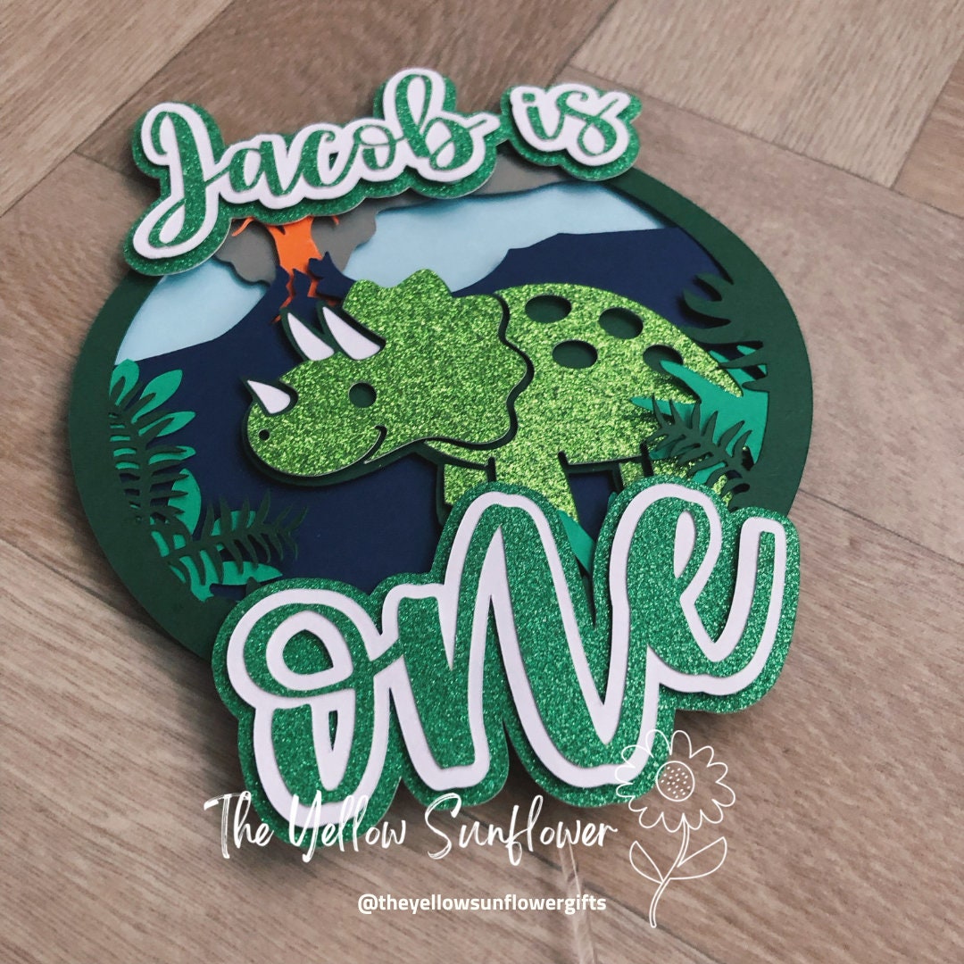 Personalised Dinosaur 3D Cake Topper