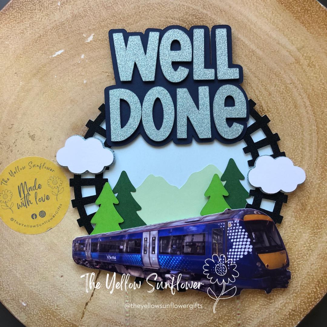 3D Personalised Mallard Train Themed Cake Topper