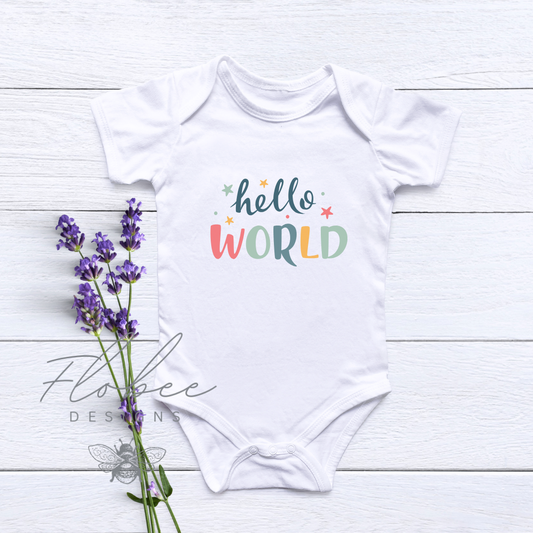 'Hello World' Baby Vest