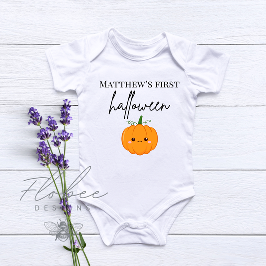 Personalised 'My First Halloween' Baby Vest