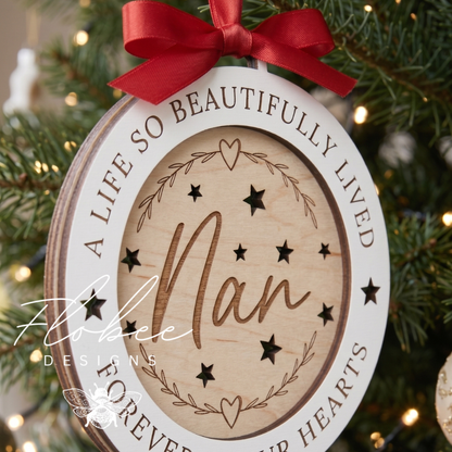 Personalised Memorial Christmas Tree Decoration