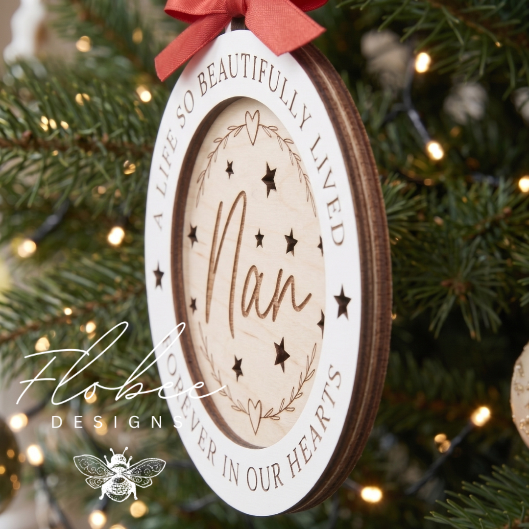 Personalised Memorial Christmas Tree Decoration