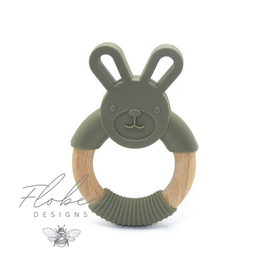 Personalised Silicone Bunny Teether