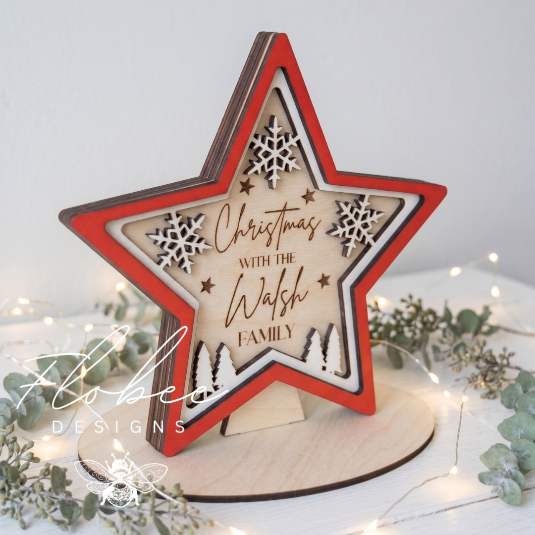 Personalised Family Christmas Star Sign