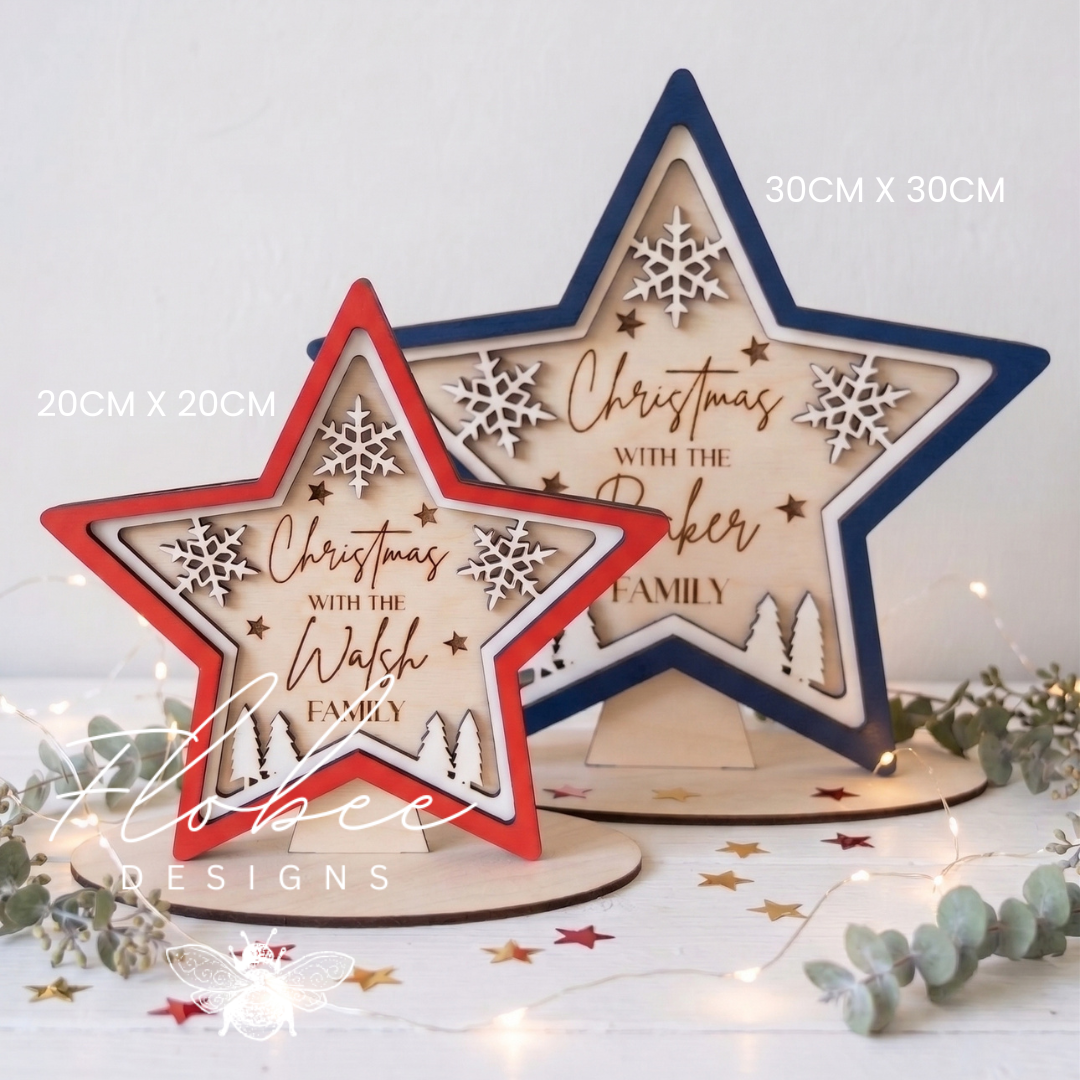 Personalised Family Christmas Star Sign
