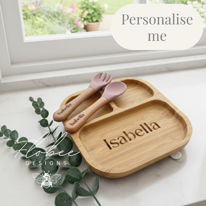 Personalised Wooden Suction Plate