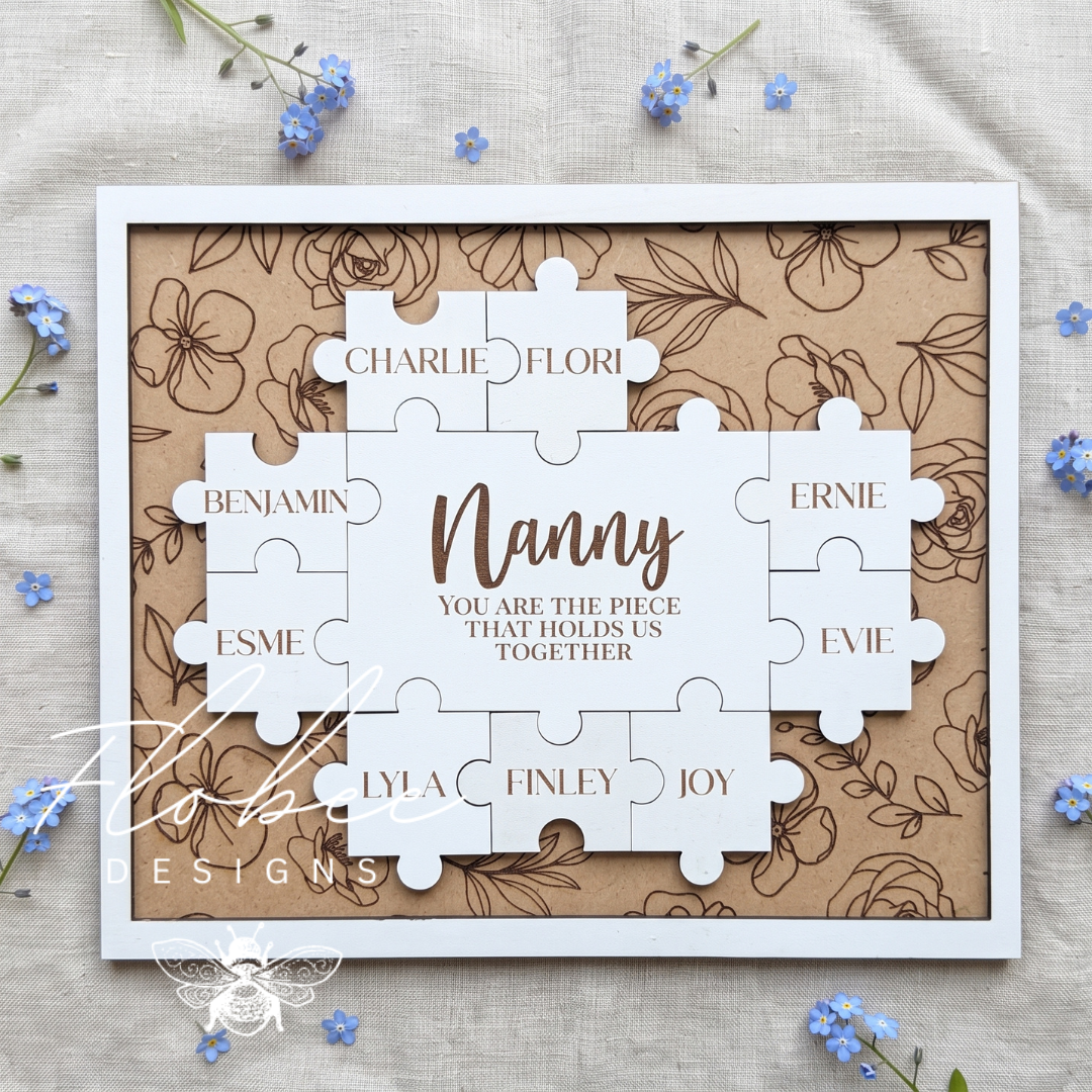 Personalised 'You Are The Piece That Holds Us Together' Jigsaw Plaque