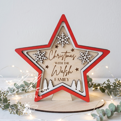 Personalised Family Christmas Star Sign