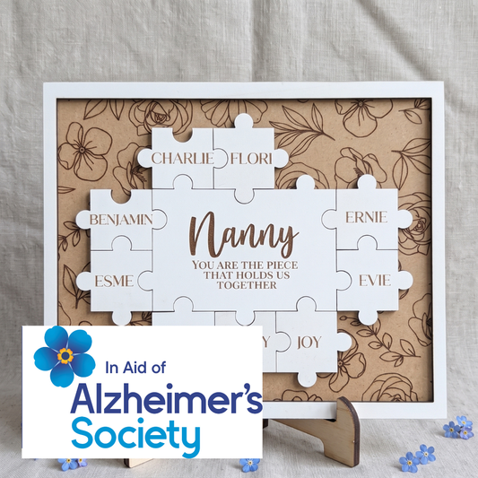 Personalised 'You Are The Piece That Holds Us Together' Jigsaw Plaque
