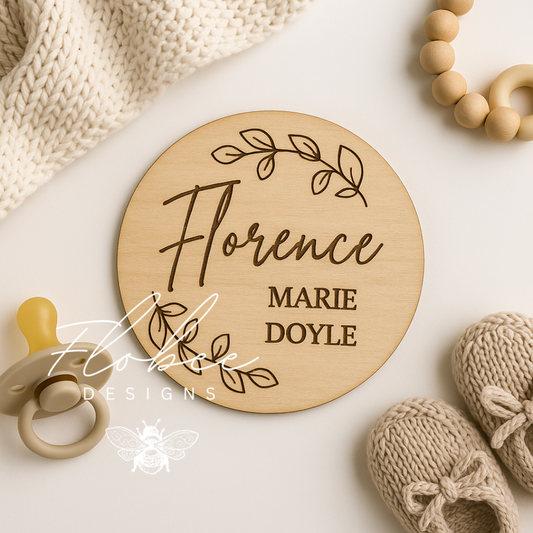 Baby Name Announcement Disc