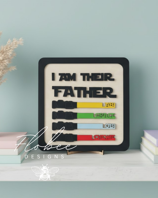 Star Wars Themed 'I Am Their Father' Personalised Plaque