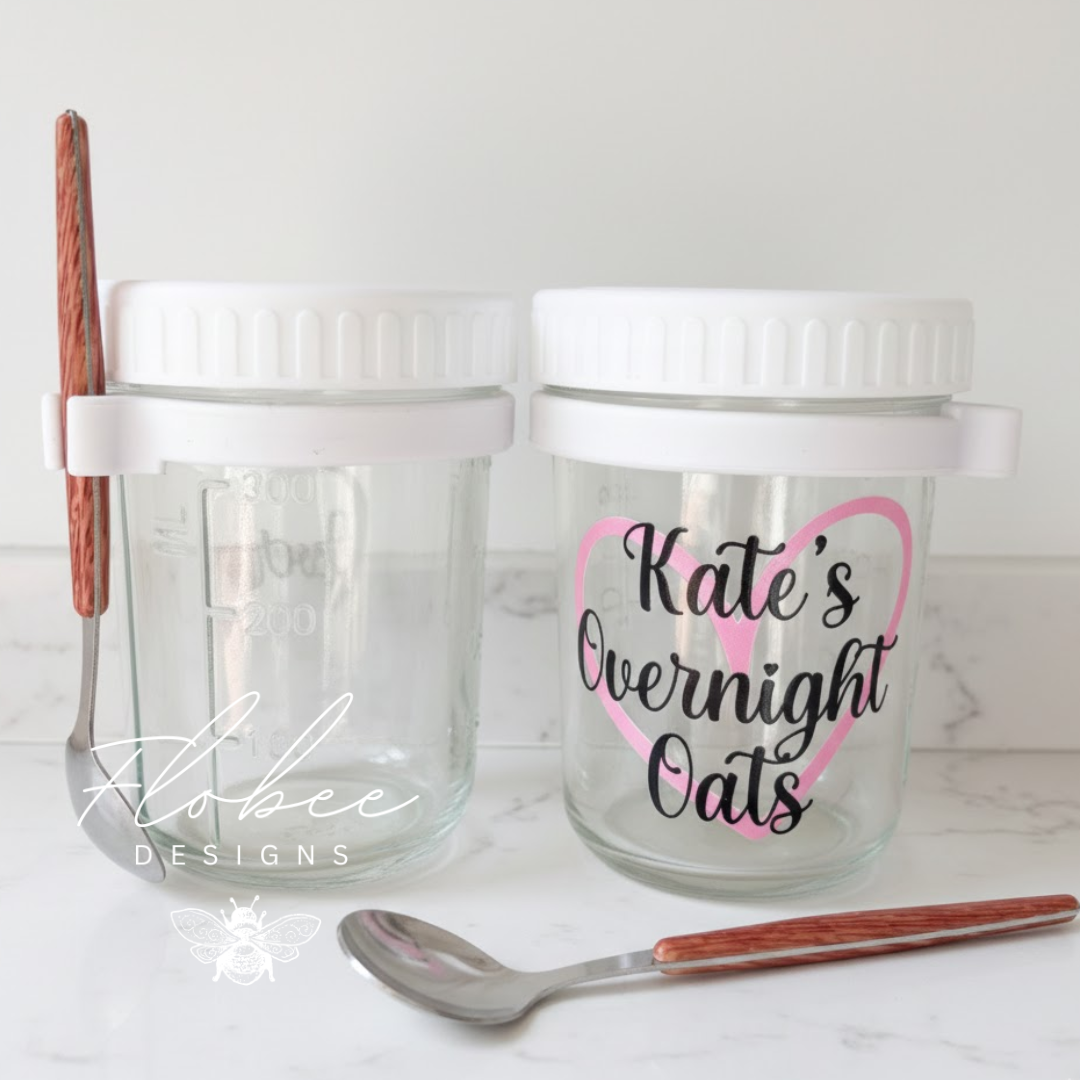 Personalised Overnight Oats Jar with Spoon