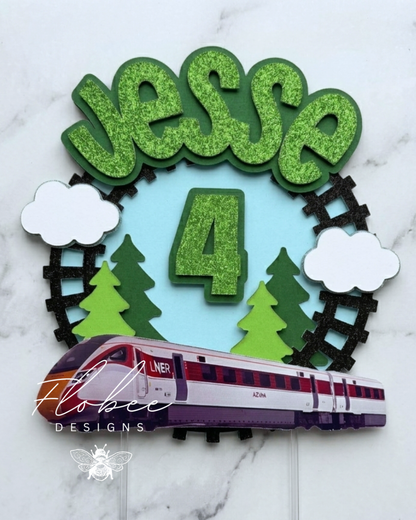 Personalised Train Themed Cake Topper
