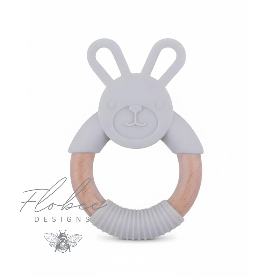 Personalised Silicone Bunny Teether