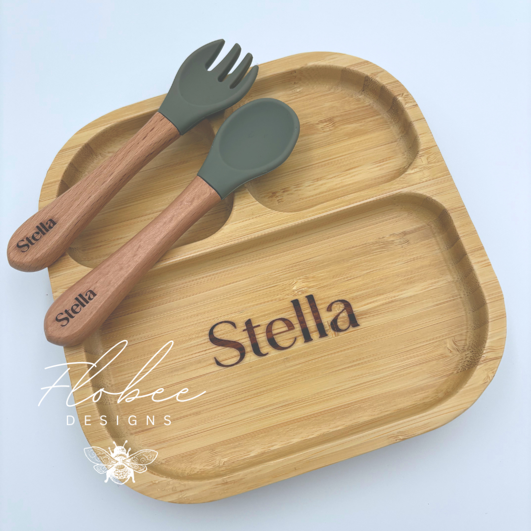 Personalised Wooden Suction Plate
