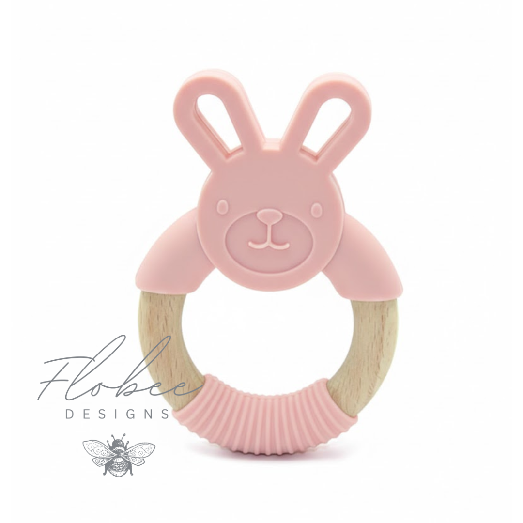 Personalised Silicone Bunny Teether