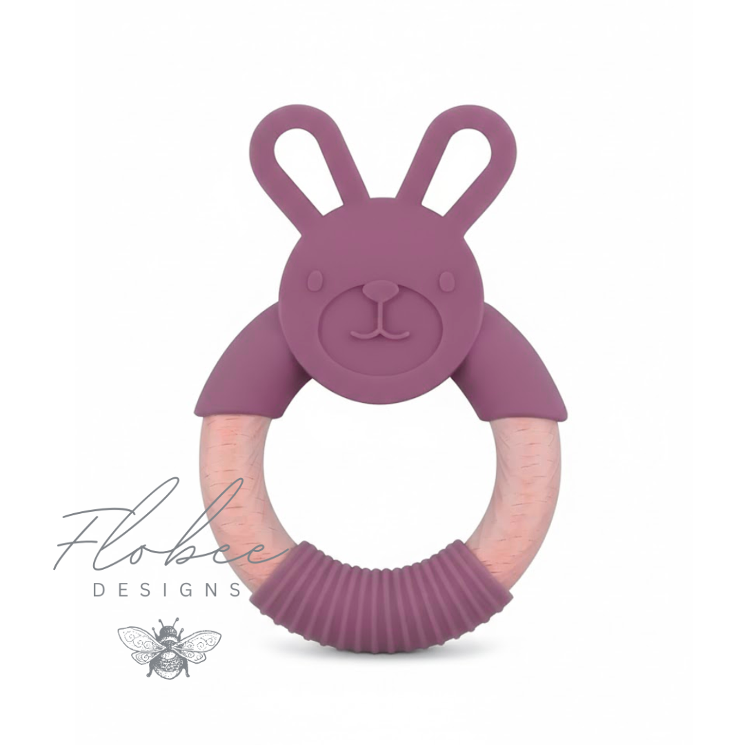 Personalised Silicone Bunny Teether