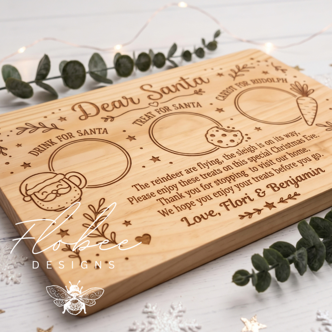 Personalised Laser Engraved Christmas Eve Treat Board - Design 2