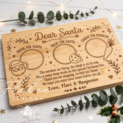 Personalised Laser Engraved Christmas Eve Treat Board - Design 2