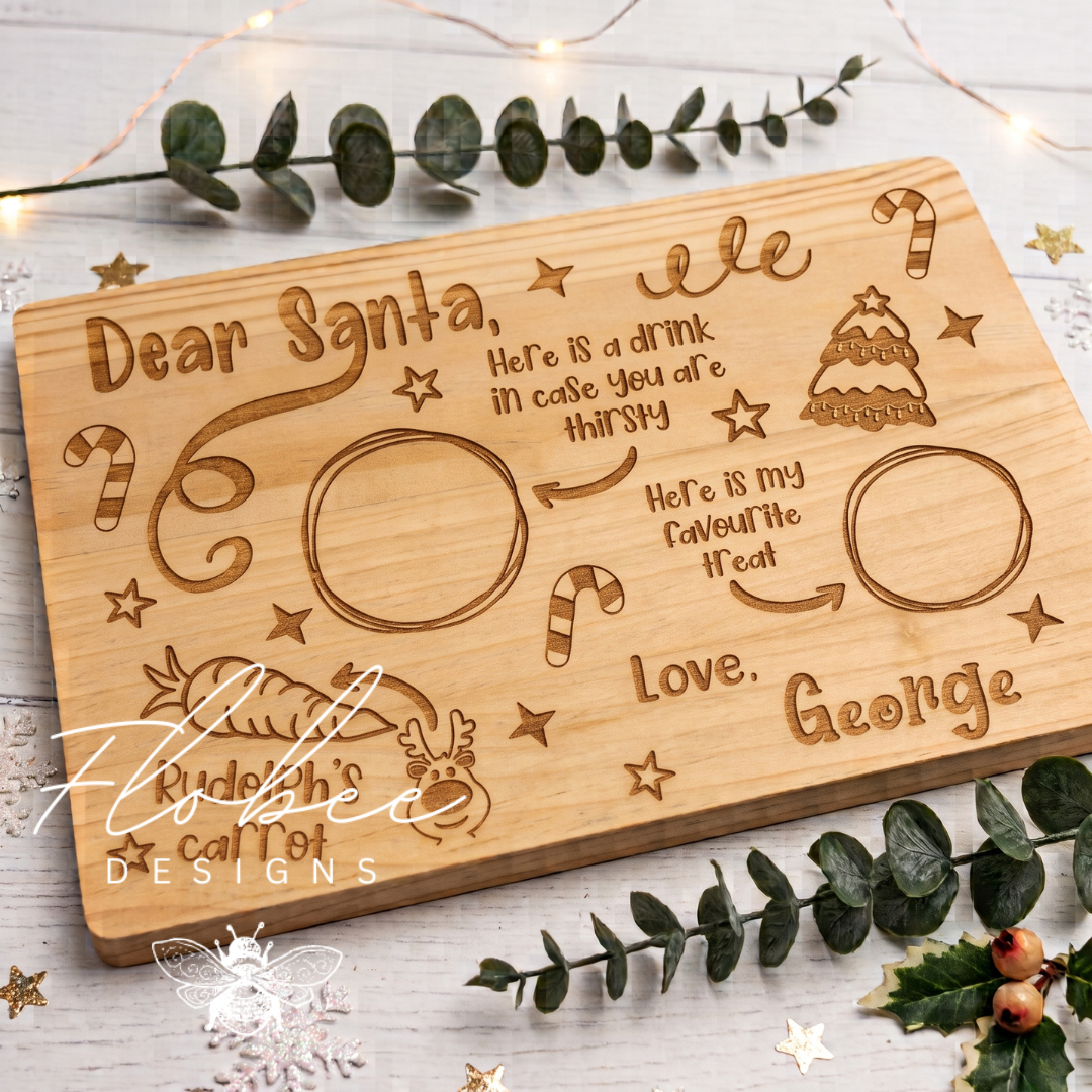 Personalised Laser Engraved Christmas Eve Treat Board - Design 4