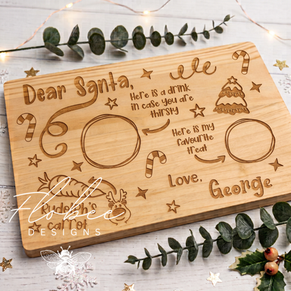 Personalised Laser Engraved Christmas Eve Treat Board - Design 4