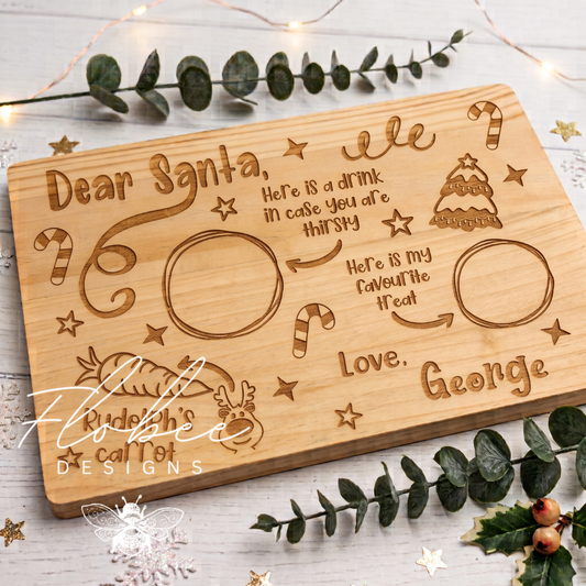 Personalised Laser Engraved Christmas Eve Treat Board - Design 4