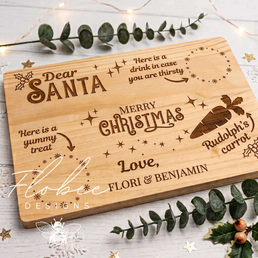 Personalised Laser Engraved Christmas Eve Treat Board - Design 3