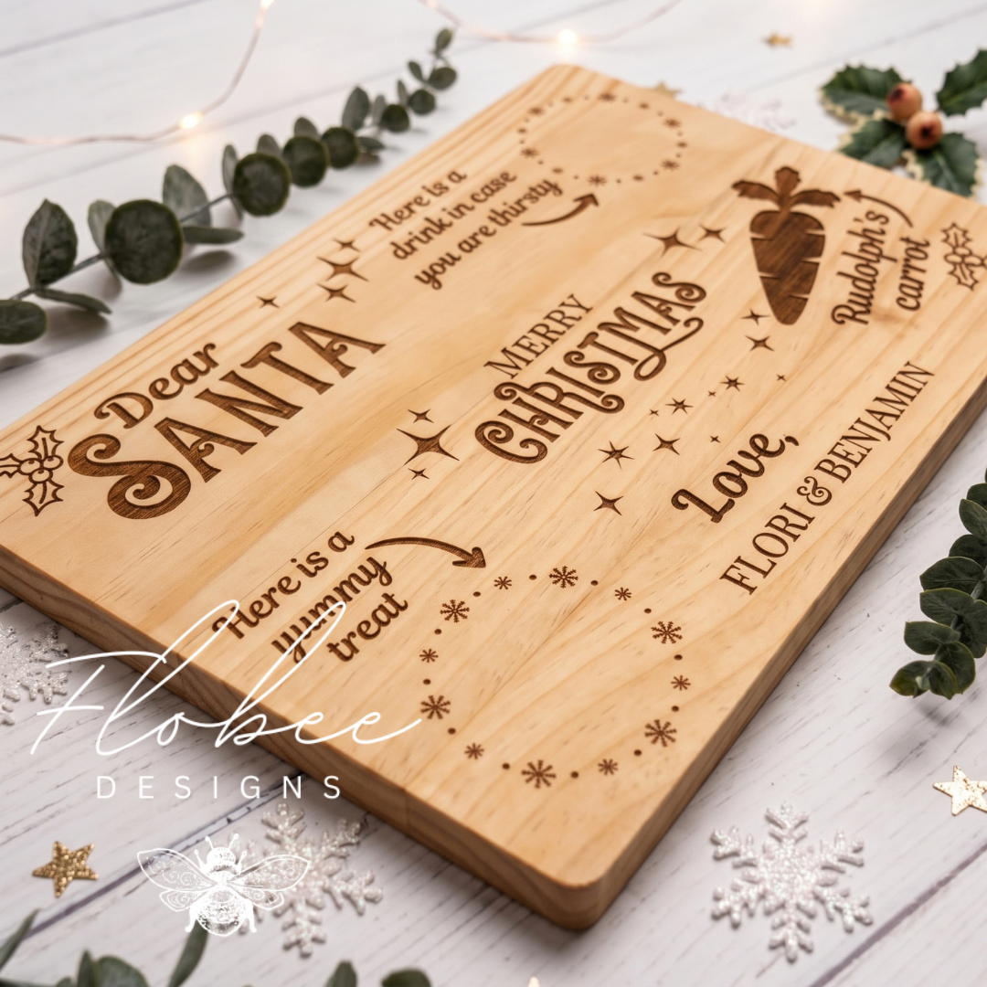 Personalised Laser Engraved Christmas Eve Treat Board - Design 3