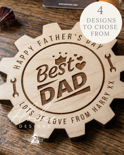 Personalised Father’s Day Wooden Coaster