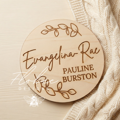 Baby Name Announcement Disc