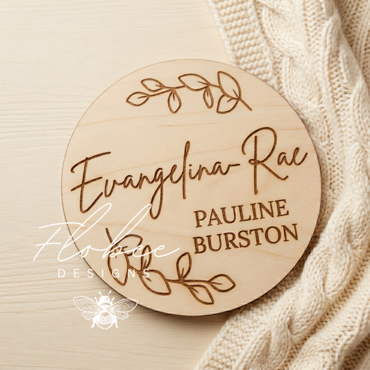 Baby Name Announcement Disc