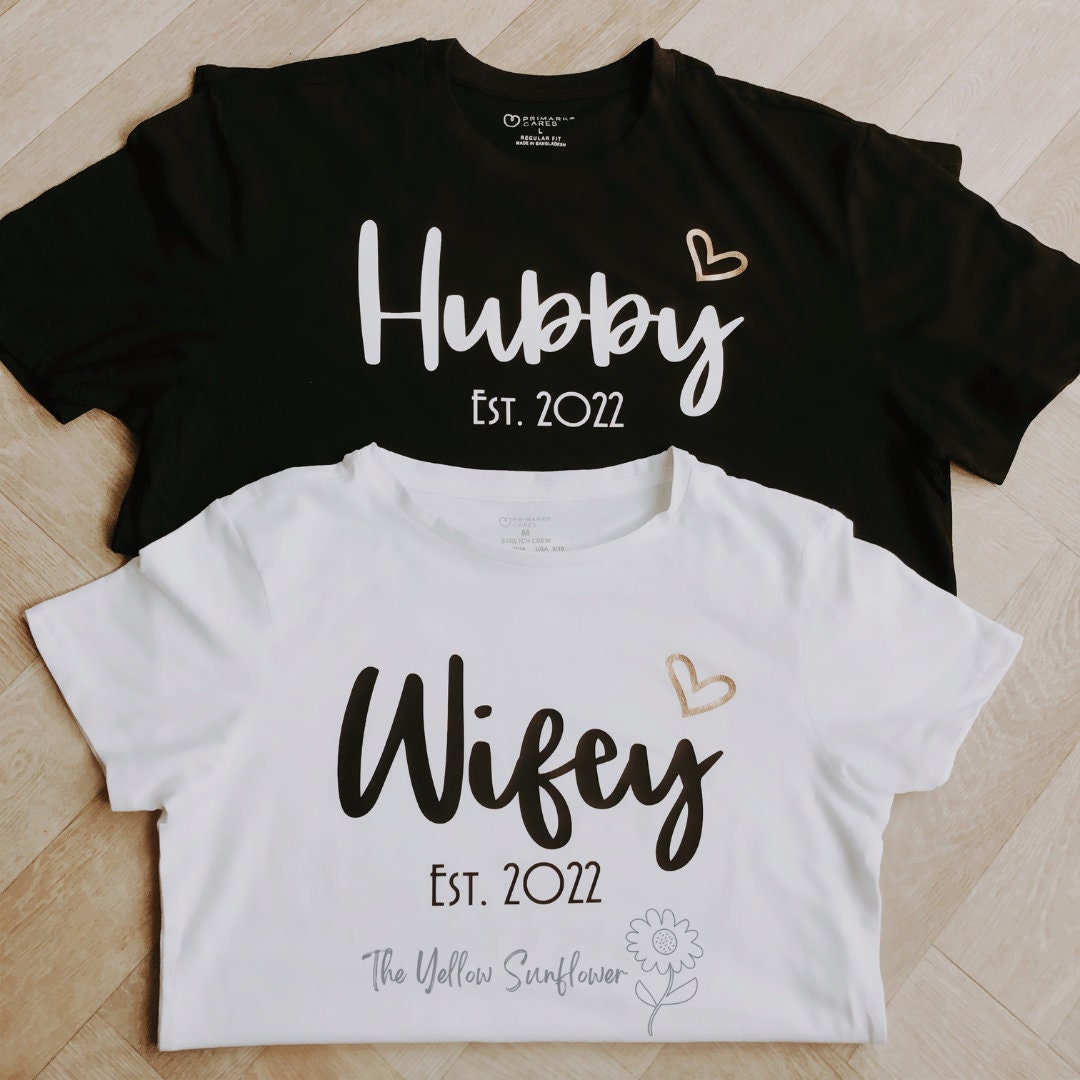 Personalised Hubby & Wife T-Shirts