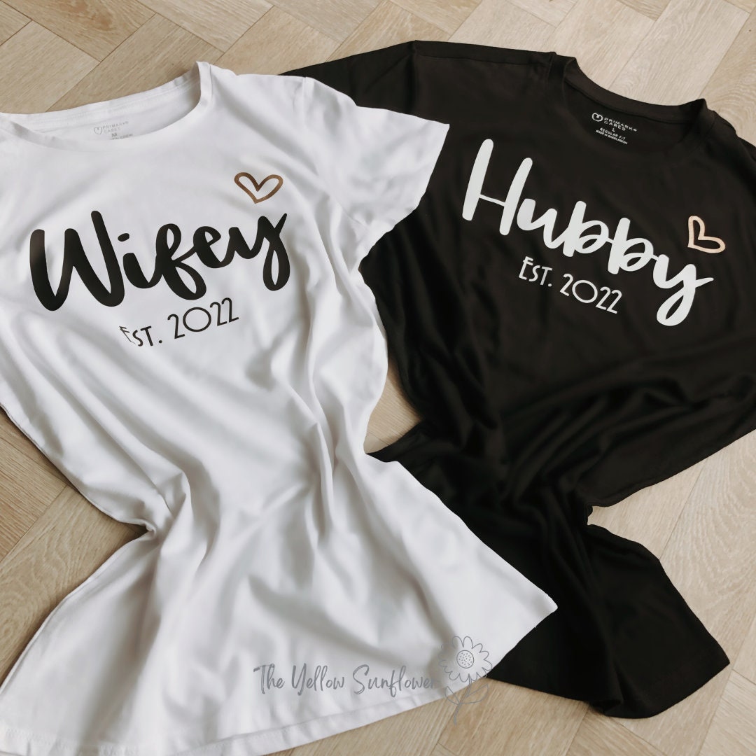 Personalised Hubby & Wife T-Shirts