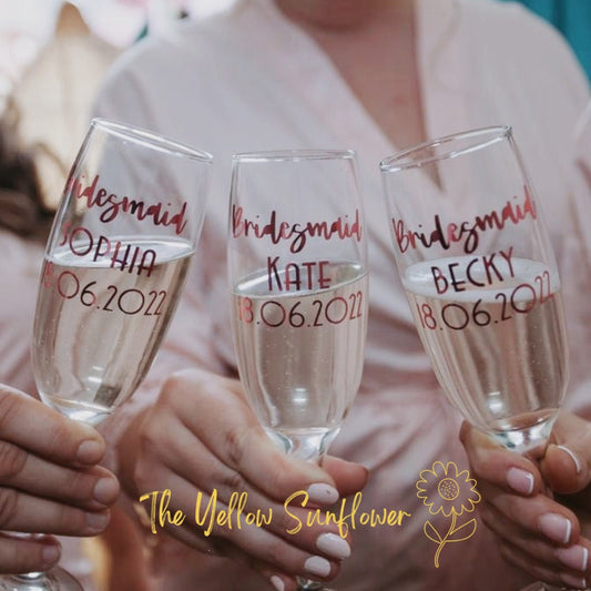 Personalised Champagne Glasses