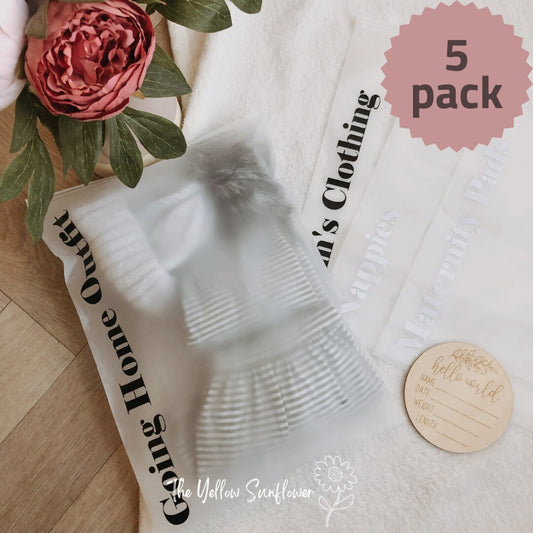 Baby Hospital Organiser Bags x5