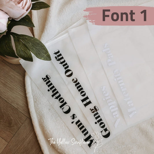 Baby Hospital Organiser Bags x5