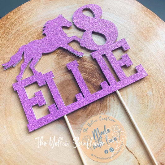 Personalised Horse Themed Cake Topper